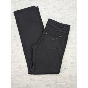 Kuhl Mova Travel Pants Zip Pockets Drawstring‎ Black Size 6 Stretch Pull On